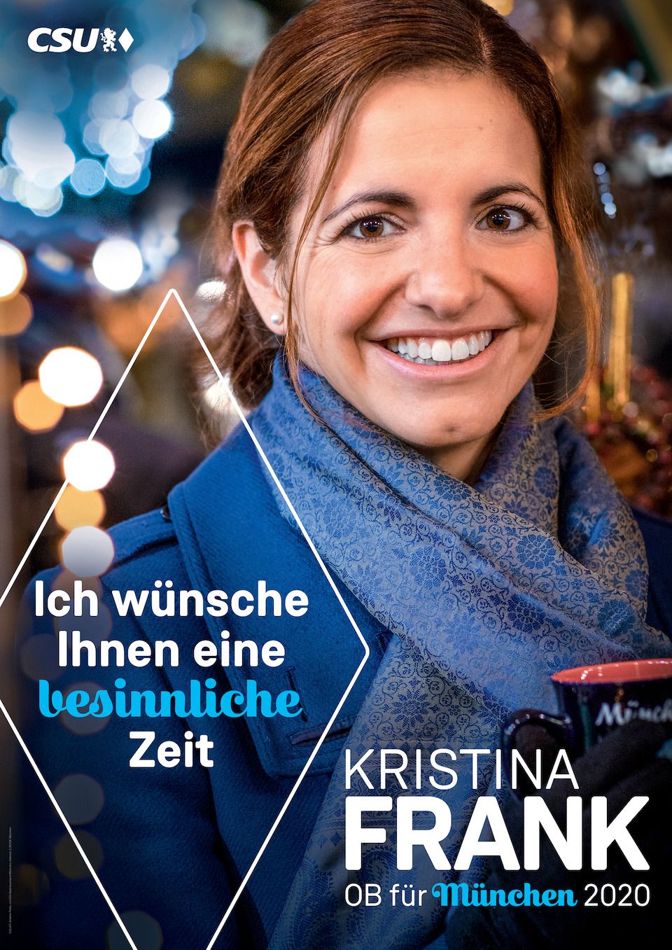 Wahlplakat Kristina Frank - Ich wünsche Ihnen eine besinnliche Zeit